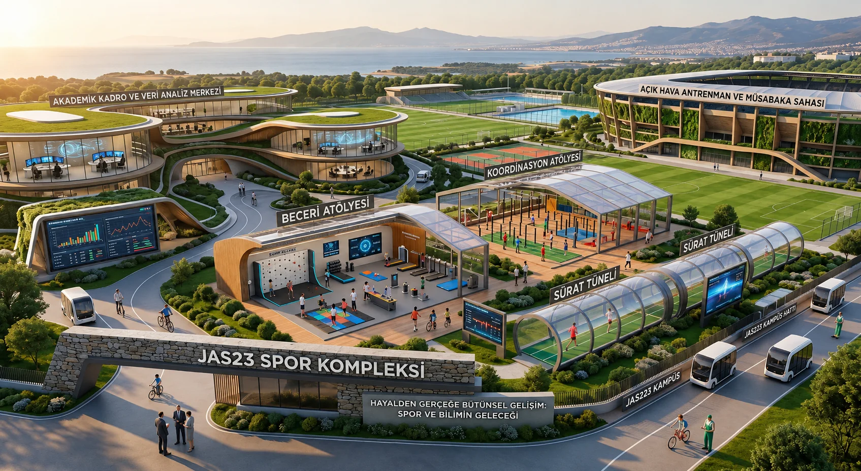 JAS23 gelecek vizyonunu gösteren konsept kampüs görselleştirmesi